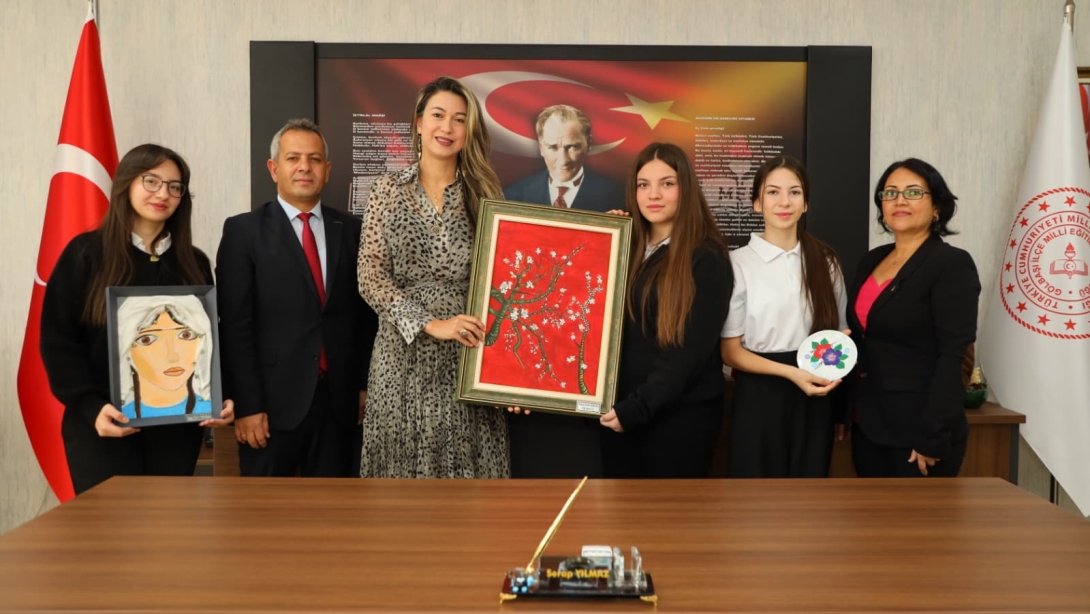 İLÇE MİLLİ EĞİTİM MÜDÜRÜMÜZ SAYIN SERAP YILMAZ GEVHER NESİBE M.T.A.L. İDARECİ VE ÖĞRENCİMİZİ MAKAMINDA KABUL ETTİ